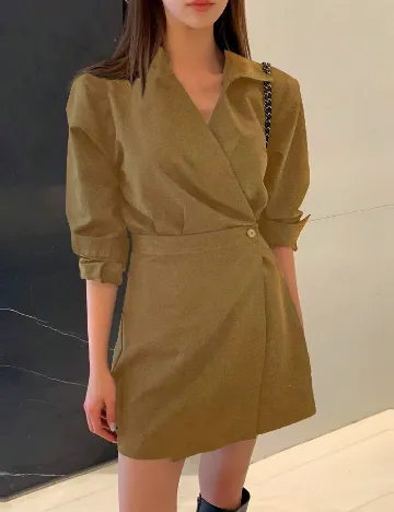 Rochie scurta Dazy, kaki