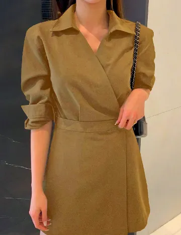 Rochie scurta Dazy, kaki