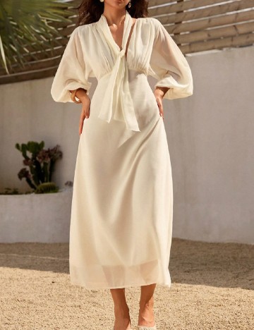 Rochie medie SHEIN, ecru