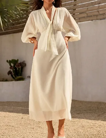 Rochie medie SHEIN, ecru