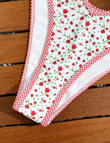 Costum de baie SHEIN, floral print