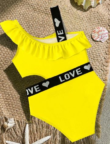 Costum de baie Shein Kids, galben