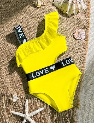 Costum de baie Shein Kids, galben