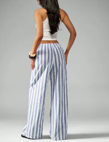 Pantaloni Missguided, alb/albastru