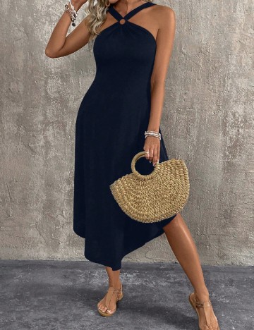 Rochie medie SHEIN, bleumarin