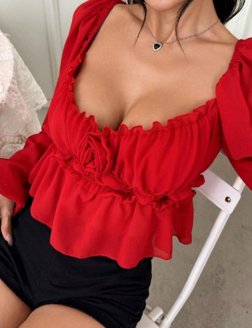 Set Tricou si Top SHEIN, rosu