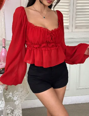 Set Tricou si Top SHEIN, rosu