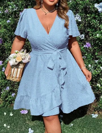 Rochie scurta SHEIN CURVE, albastru