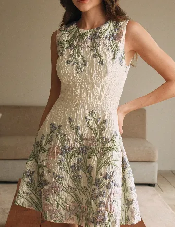 Rochie scurta Anewsta, crem