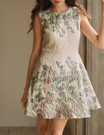 Rochie scurta Anewsta, crem