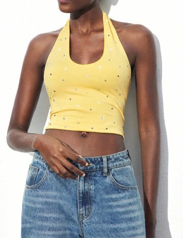 Top SHEIN, galben