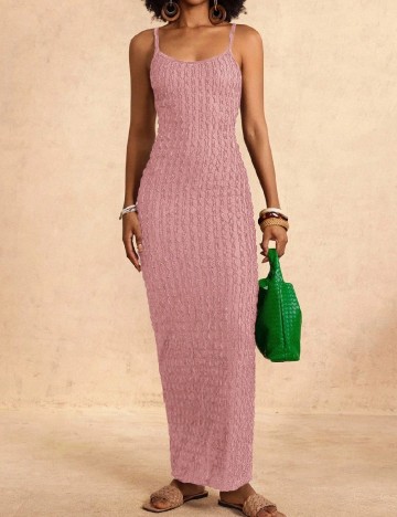 Rochie lunga SHEIN, roz pudra