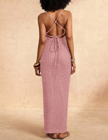 Rochie lunga SHEIN, roz pudra