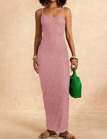 Rochie lunga SHEIN, roz pudra