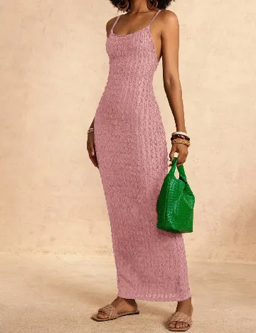 Rochie lunga SHEIN, roz pudra