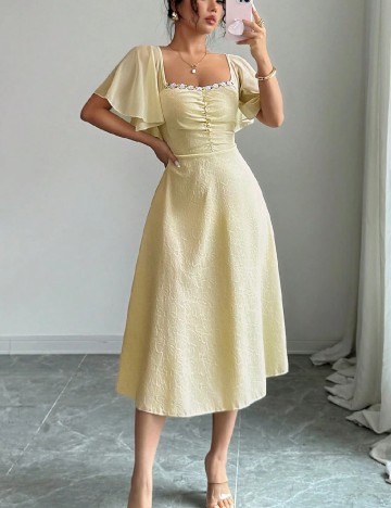 Rochie medie SHEIN, galben