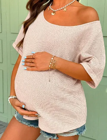 Bluza SHEIN Maternity, crem