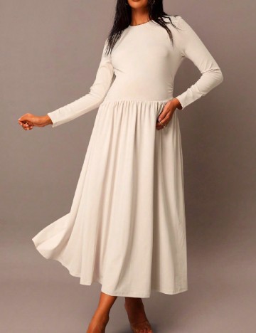 Rochie medie SHEIN Maternity, crem