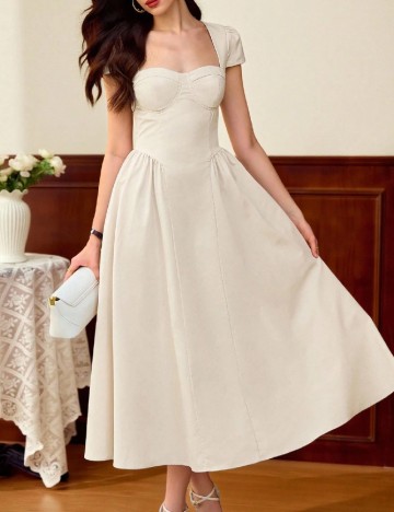 Rochie medie SHEIN, crem