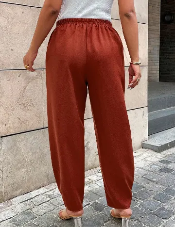 Pantaloni SHEIN CURVE, caramiziu