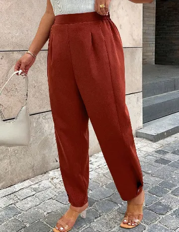 Pantaloni SHEIN CURVE, caramiziu