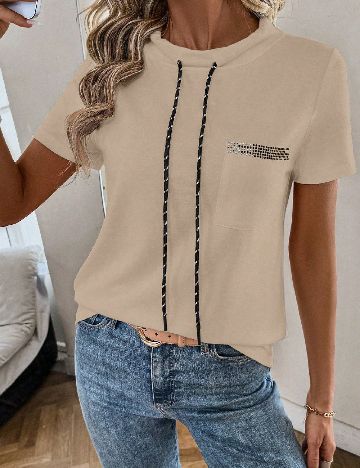 Tricou SHEIN, crem