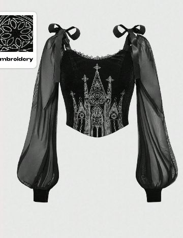 Top Romwe, negru