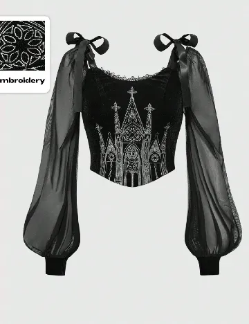 Top Romwe, negru