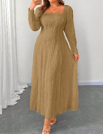 Rochie lunga SHEIN CURVE, maro