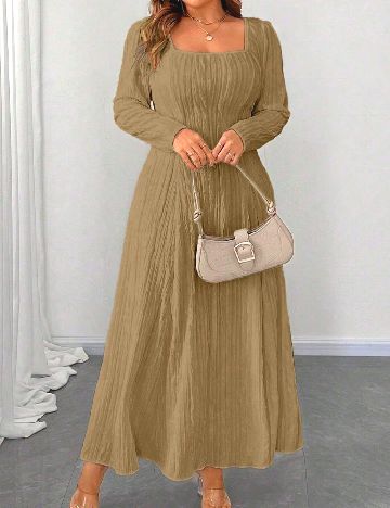 Rochie lunga SHEIN CURVE, maro