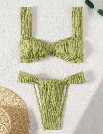 Costum de baie SHEIN, verde