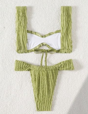 Costum de baie SHEIN, verde