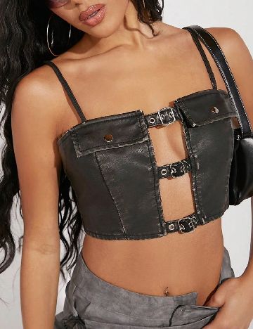 Top SHEIN, negru