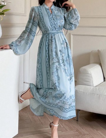 Rochie medie Dazy, albastru