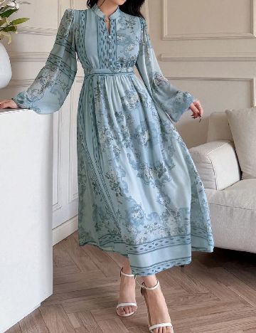Rochie medie Dazy, albastru