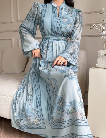 Rochie medie Dazy, albastru