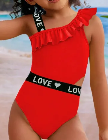 Costum de baie Shein Kids, rosu