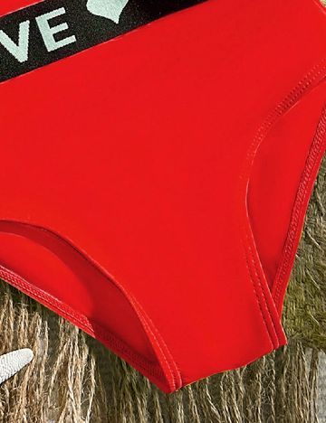 Costum de baie Shein Kids, rosu