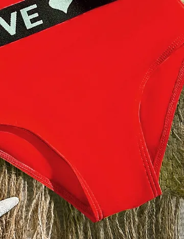 Costum de baie Shein Kids, rosu
