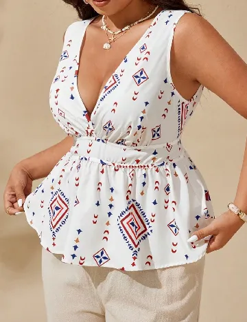 Bluza SHEIN CURVE, alb