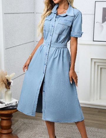 Rochie medie SHEIN, albastru