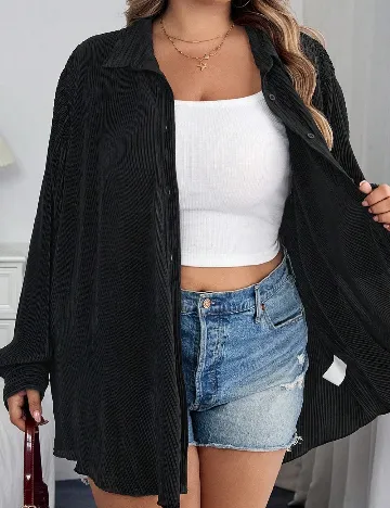 Camasa Oversize SHEIN CURVE, negru