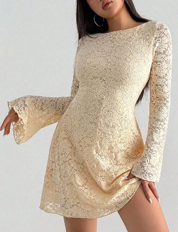 Rochie scurta SHEIN, crem