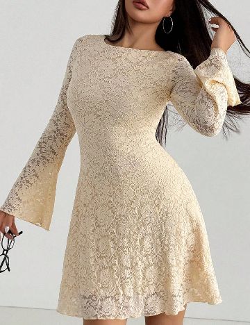 Rochie scurta SHEIN, crem