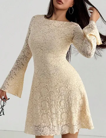 Rochie scurta SHEIN, crem