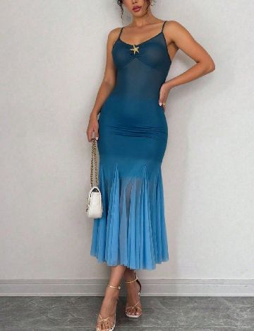 Rochie lunga SHEIN CURVE, albastru