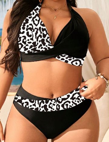 Costum de baie SHEIN CURVE, negru