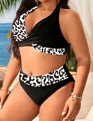 Costum de baie SHEIN CURVE, negru