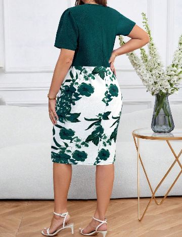 Rochie scurta SHEIN CURVE, verde