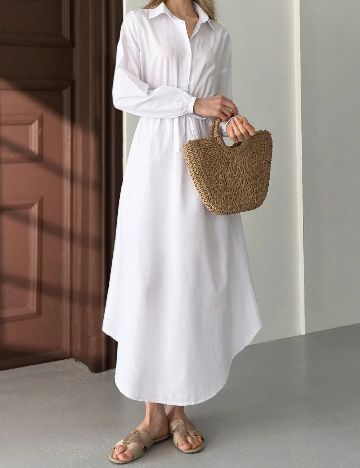 Rochie medie SHEIN, alb